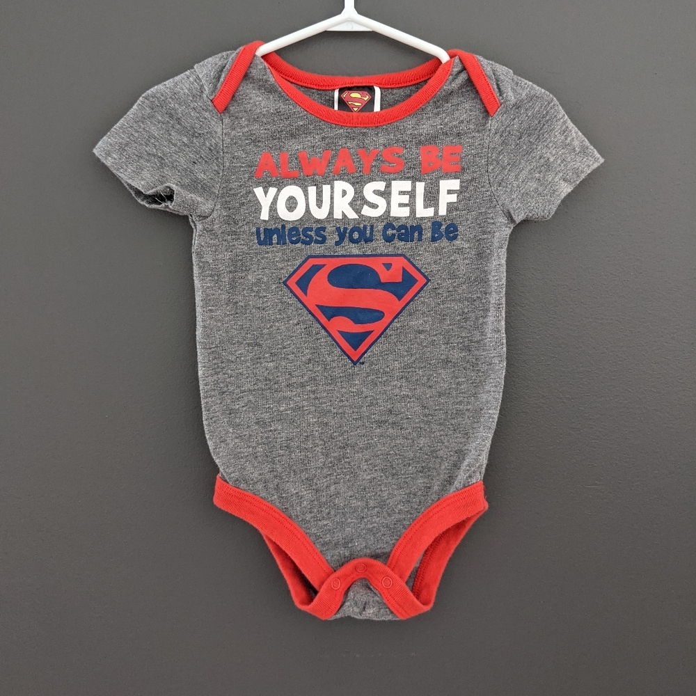 Superman grey onesie/bodysuit